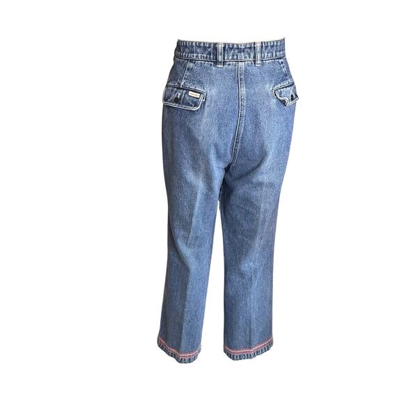 Lauren Jeans Petite Cropped Decorative Hem Jeans 12P Coastal Cowgirl Western - Picture 3 of 6